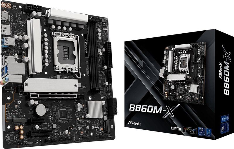 ASRock - B860M-X Moederbord - ATX - HDMI - DisplayPort - DDR5 Ondersteuning