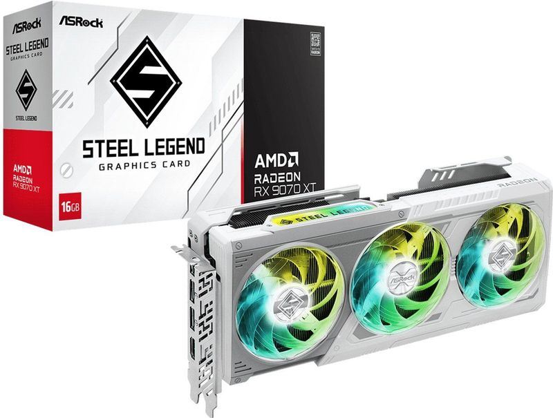 Asrock - Rx 9070 Xt Steel Legend - Grafische Kaart - 16GB GDDR6