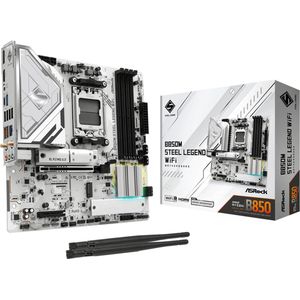 ASROCK - B850M Steel Legend WiFi - Moederbord Micro ATX - Socket AM5 - AMD B850 - DDR5 - Realtek ALC1220 - Wi-Fi 7 - Bluetooth - Realtek 2.5G LAN