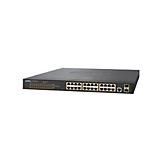 PLANET GS-4210-24P2S - Switch - Beheerd - 24 x 10/100/1000 (PoE+) + 2 x Gigabit SFP - rack-uitvoering - PoE+ (300 W)