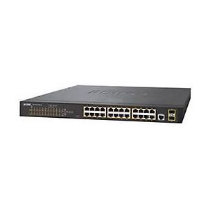 Planet - GS-4210-24P2S - Managed Switch - Zwart - 24-poorts 10/100/1000T