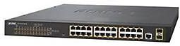 Planet - GS-4210-24P2S - Managed Switch - Zwart - 24-poorts 10/100/1000T
