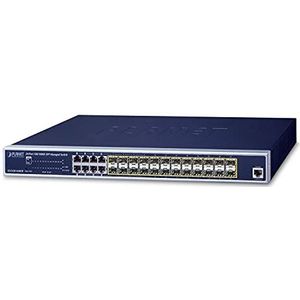 PLANET L2+ 24-PORT 100/1000X SFP WITH 8 SHARED TP MANAGED