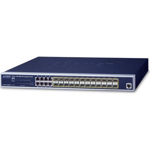 Planet - GS-5220-16S8CR - Netwerkschakelaar - Zwart - Beheerd - 24 Poorten