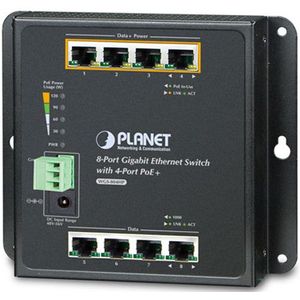 Planet - WGS-804HP - Netwerkswitch - Zwart - Gigabit Ethernet - PoE