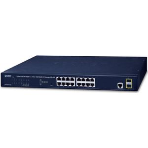 PLANET SFP L2/L4 SNMP Gigabit Ethernet Switch 16-Port 10/100/1000Base-T + 2-Port 100/1000MBPS IPv4/IPv6
