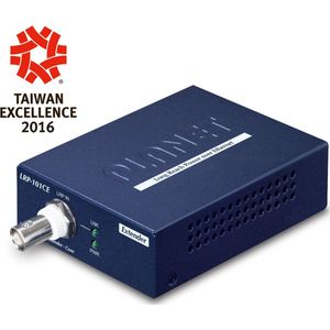 Planet - LRP-101CE - Netwerkschakelaar - Zwart - PoE over Coaxial