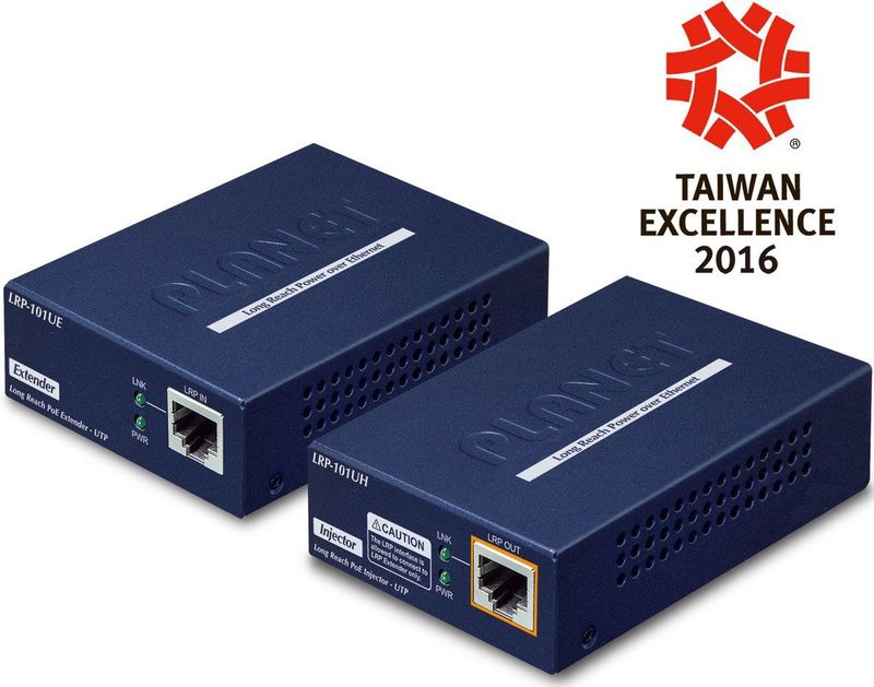 Planet - LRP-101UH + LRP-101UE - Extender Kit - Blauw - PoE over Coax