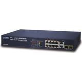 PLANET - FGSD-1008HPS - Managed PoE Switch - 8 Fast Ethernet - 2 Gigabit - 125 Watt