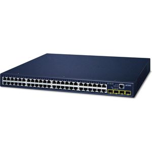 Planet - GS-4210-48T4S - Netwerkschakelaar - Zwart - 48 Poorten - 4 SFP-slots