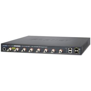 PLANET 8-poort Long Reach PoE ◊Managed Switch 2-Port 10/100/1000T + 2-Port 100/1000X Coxial Based Network