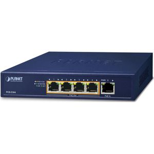 PLANET - POE-E304 - Switch - 5 RJ45 Gigabit PoE-poorten