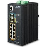 Planet - Industrieel L2+ - Netwerkschakelaar - Zwart - 8 Poorten - 802.3at PoE+