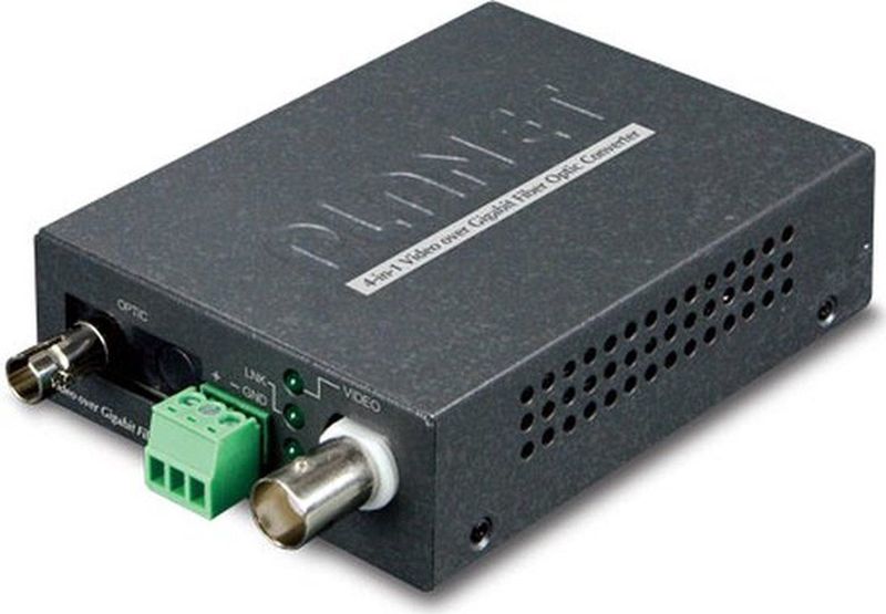PLANET VF-101G-KIT netwerk media converter Zwart