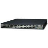 Planet SGS-6341-48T4X Netwerkschakelaar Managed L3 Gigabit Ethernet (10/100/1000) 1U (48 Havens), Netwerkschakelaar, Zwart