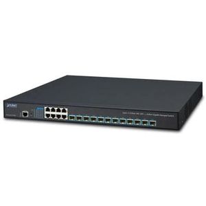 Planet - XGS-6350-12X8TR - Netwerkschakelaar - Zwart - Beheerd L3 - Gigabit Ethernet - 20 poorten
