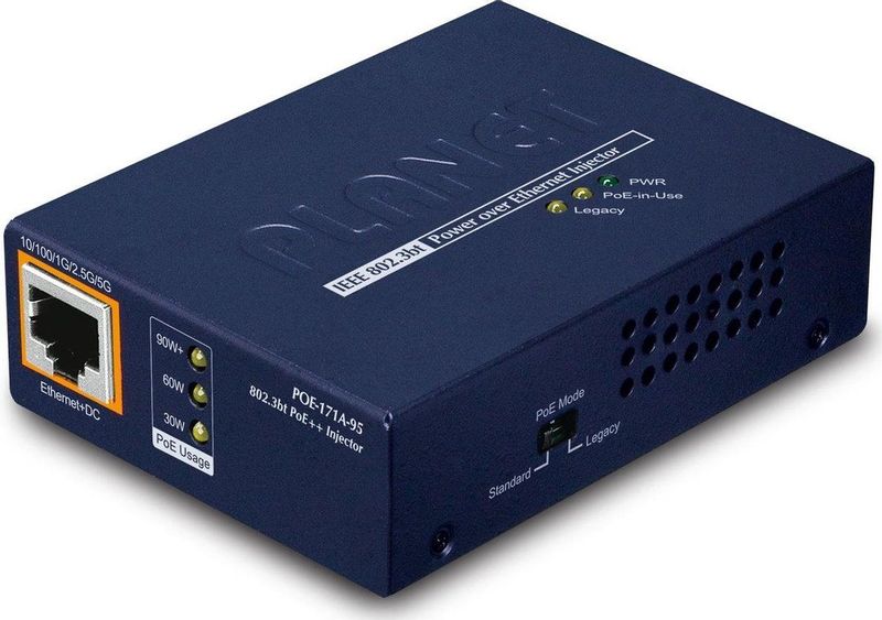 Planet - POE-171A-95 - Netwerkschakelaar - Blauw - Power over Ethernet - 2 Havens