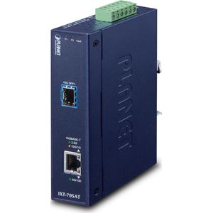 Planet - IXT-705AT - Netwerk Media Converter - Data Converter - Zwart - IP30 Bescherming
