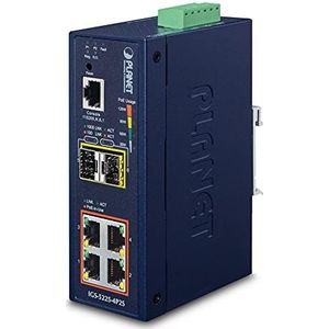 Planet IGS-5225-4P2S - Managed - L2+ - Gigabit Ethernet (10/100/1000) - Full duplex - Power over Ethernet (PoE) - Ophangsysteem voor aan de muur