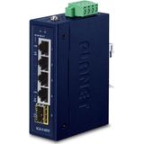 Planet - IP30 Compact size Switch - 4-Port Gigabit Ethernet - 1P SFP