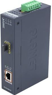 Planet - Industrial 1-Port 100/1000X - Data Converter - Zwart - PoE++
