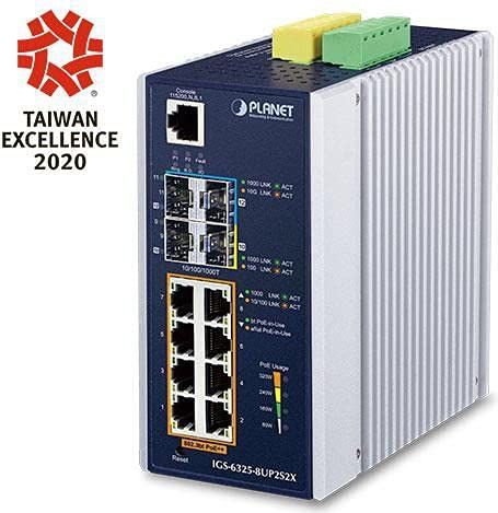 PLANET PLANET Industrial L3 8-Port GE + 2x 2.5G SFP + 2x 10G SFP+