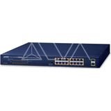 Planet - GSW-1820HP - Netwerkschakelaar - Blauw - 16-poorts - Power over Ethernet