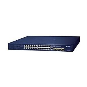 PLANET GS-4210-24T4S - Managed Gigabit Switch - 24-Port 10/100/1000 - 4-Port SFP