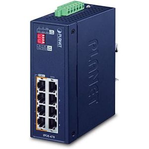 Planet IP30 Industrial 4-Port 10/100/1000T 95W 802.3bt, W125832711 (10/100/1000T 95W 802.3bt PoE++ Injector Hub IP30 Industrial 4-Port, Gigabit Ethernet (10/1000) )