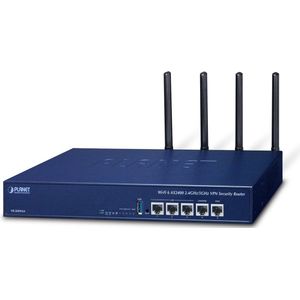 Planet Wi-Fi 6 AX2400 2,4GHz/5GHz WLAN Router Gigabit Ethernet Blauw, Router, Blauw