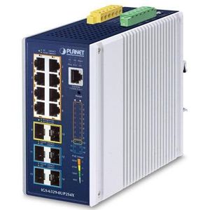 Planet Industrial L3 8-Port 10/100/1000T 802.3bt PoE +, W127060242 (10/100/1000T 802.3bt PoE + 2-poort 1G/2.5G SFP + 4-poorts 10G SFP+ Managed Ethernet-schakelaar)