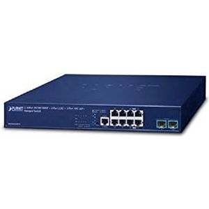 Planet L3 4-poorts GE MGS-6320-8T2X (8 ports), Netwerkschakelaar