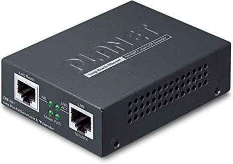 Planet - 1-Port 10/100TX over UTP Long Reach Ethernet Extender - Zwart - Netwerkschakelaar