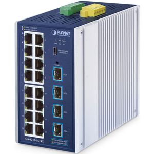 Planet - IGS-4215-16T4 - Managed Switch - 16 Poorten - DIN-Rail