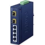 Planet - Industrial 4-Port Switch - Unmanaged - 100 Mbps - DIN-Rail Montage