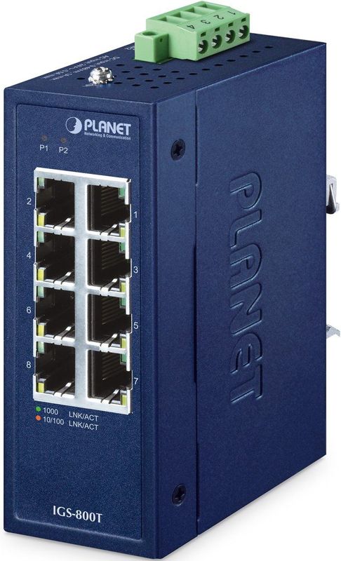 Planet - IGS-800T - Netwerkschakelaar - 8 Poorten - Compact - Onbeheerd