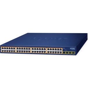 Planet - GSW-5240HP - Netwerkschakelaar - 48 PoE Poorten - 4 SFP Poorten