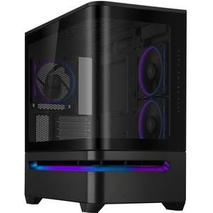 ASUS - AP202 TG ARGB - Midi Tower Behuizing - Zwart - Verbeterde Luchtstroom