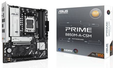 ASUS - PRIME B850M-A-CSM - Moederbord - Zwart - DDR5 - mATX