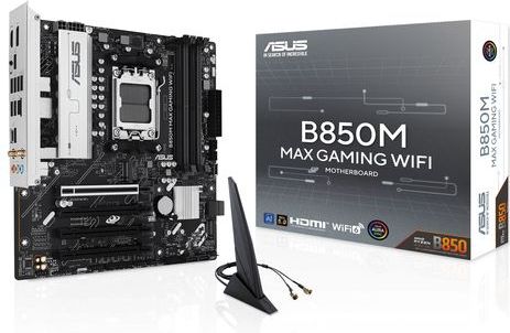 ASUS - MB B850M MAX GAMING WIFI - Moederbord - Zwart - AM5 - mATX