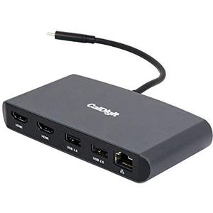 CalDigit Thunderbolt 3 Mini Dock (HDMI 2.0) - draagbaar, busvoeding, 40 Gbs, Dual 4K @ 60Hz, USB 3.0 en 2.0, GbE LAN. Compatibel met Mac en PC Thunderbolt 3 (Dual HDMI 2.0)
