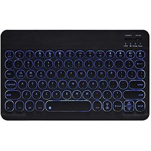 Seprendi Led toetsenbord, 10 inch draadloos licht en dun lichaam draagbaar verlicht toetsenbord voor of tablet (zwart)