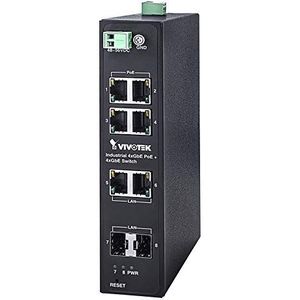 VIVOTEK AW-IHT-0800 industriële switch, PoE, Unmanaged, 120W