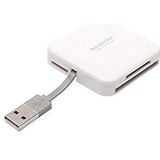 PNY - USB 2.0 Geheugenkaartlezer - Wit - Ondersteunde Formaten: SD, MicroSD, Mini SD, MMC, Memory Stick, xD, CF