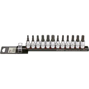 Bitdopset 3/8, Veeltand & Ribe 12-dlg. op Rail