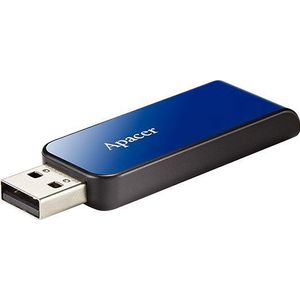 Apacer AH334 64 GB USB-flashdrive 64 GB USB type A 2.0 blauw – USB-flash drive (64 GB, USB Type-A, 2.0, Slide, 8,5 g, blauw)