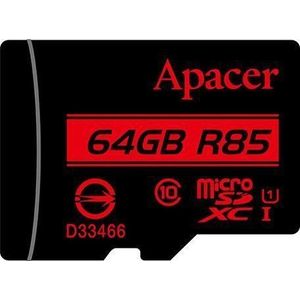 Apacer Karta Secure digitaal MicroSDXC 64 GB Class 10 UHS-en/U1 (AP64GMCSX10U5-R)