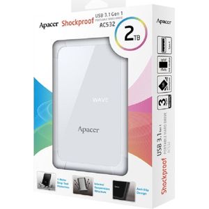 Apacer External HDD AC532 2.5'' 2TB USB 3.1, shockproof, wit