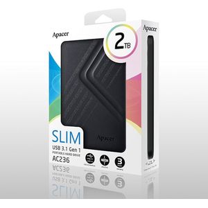 Apacer - AC236 - Externe Harde Schijf - 2TB - Zwart