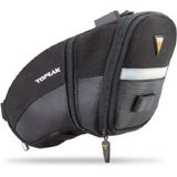 Topeak Aero Wedge Pack Grote zadeltas met Quick Click en riem, zwart, 21 x 12,5 x 14 cm, 1,9 liter